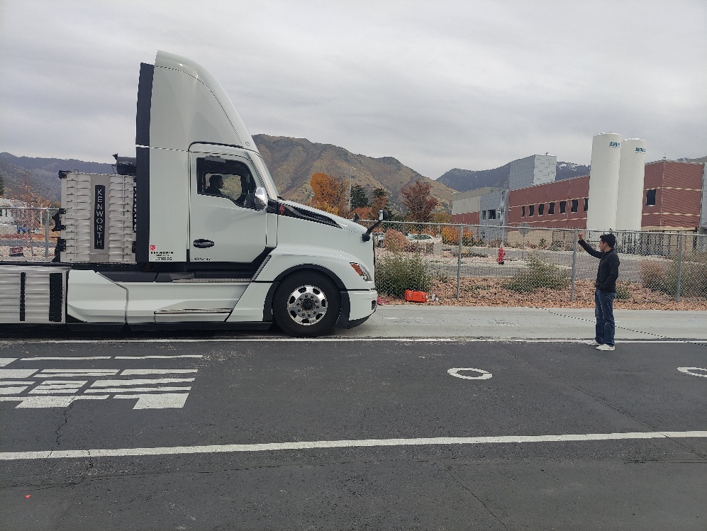 EV Truck used for electrified roadway testing